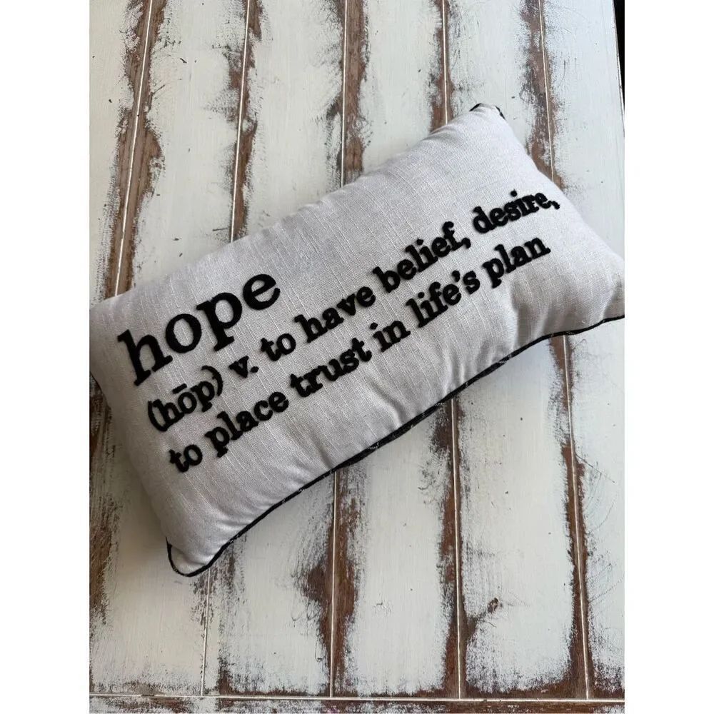 Hope Life's Plan Plaid Pillow 12x22"
